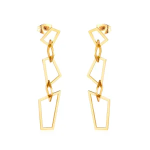 18K Gold PVD Geo Dangle Earrings