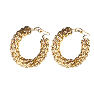 18K Gold PVD Rome Hoops Earrings