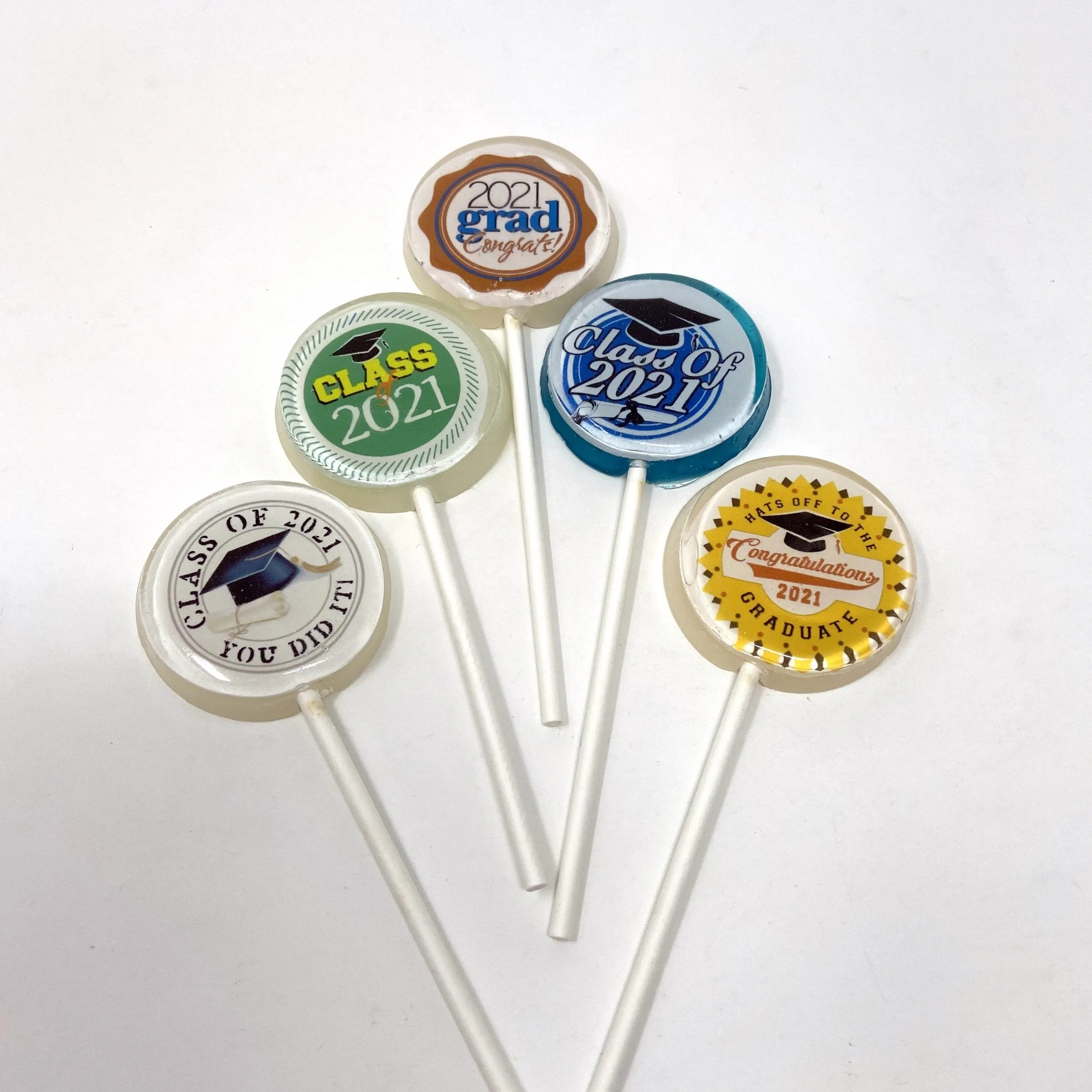 2021 Graduation Lollipops 5-piece set by I Want Candy!