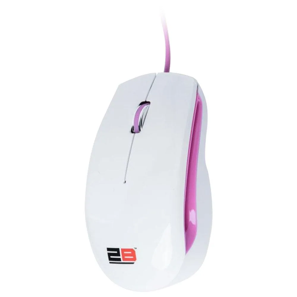 2B MO16W Wired Mouse 1200Dpi - White