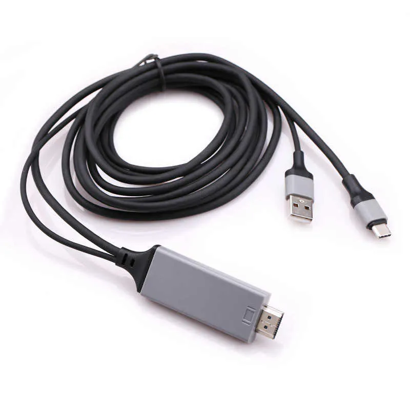 2M Type C Cable Android Phone to TV Adapter USB C HDTV Video Link For Dell ASUS Samsung S21 S20 S9 S10 Plus Note 20 for Huawei