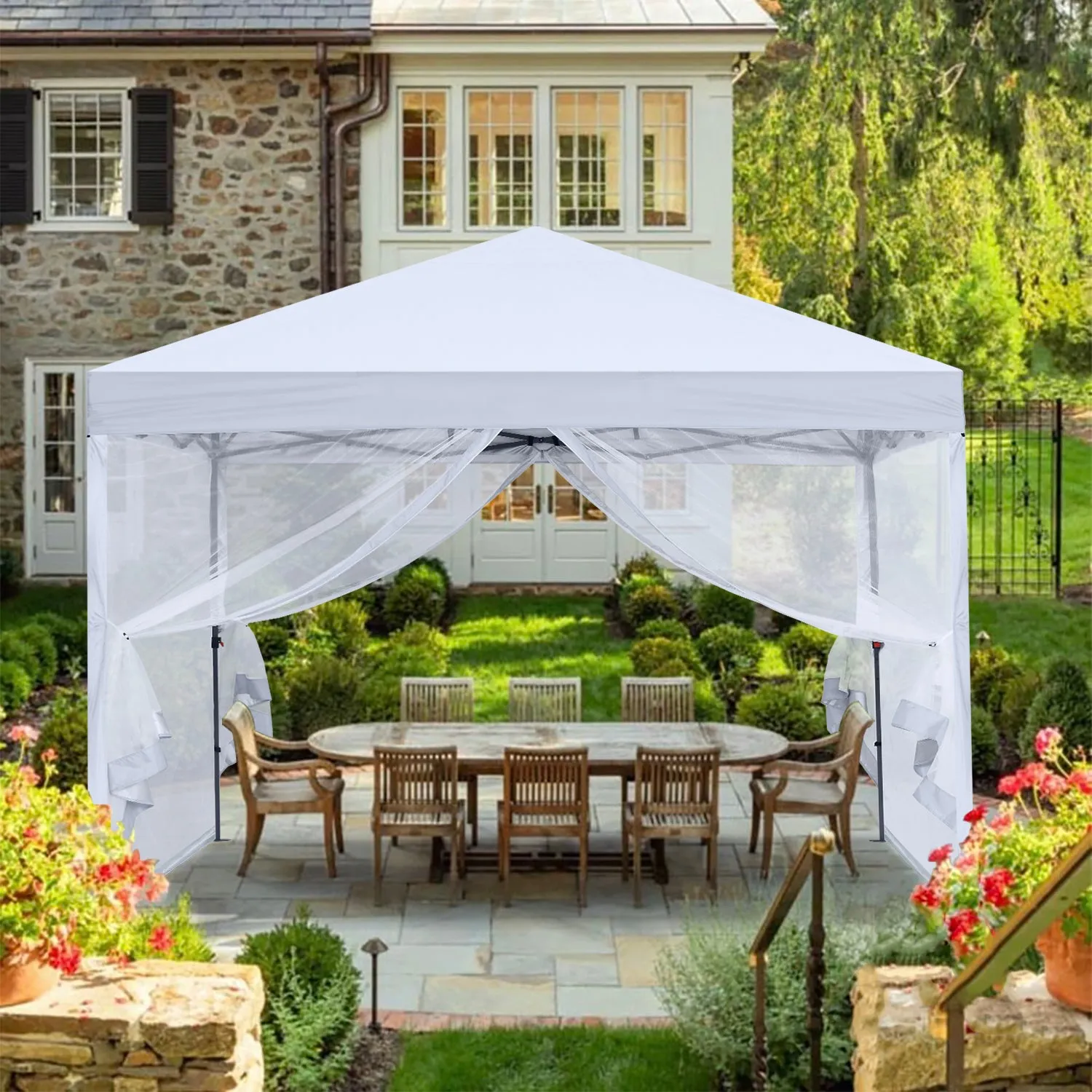 ABCCANOPY 8x8/10x10 Outdoor Easy Pop up Canopy Tent with Netting Wall