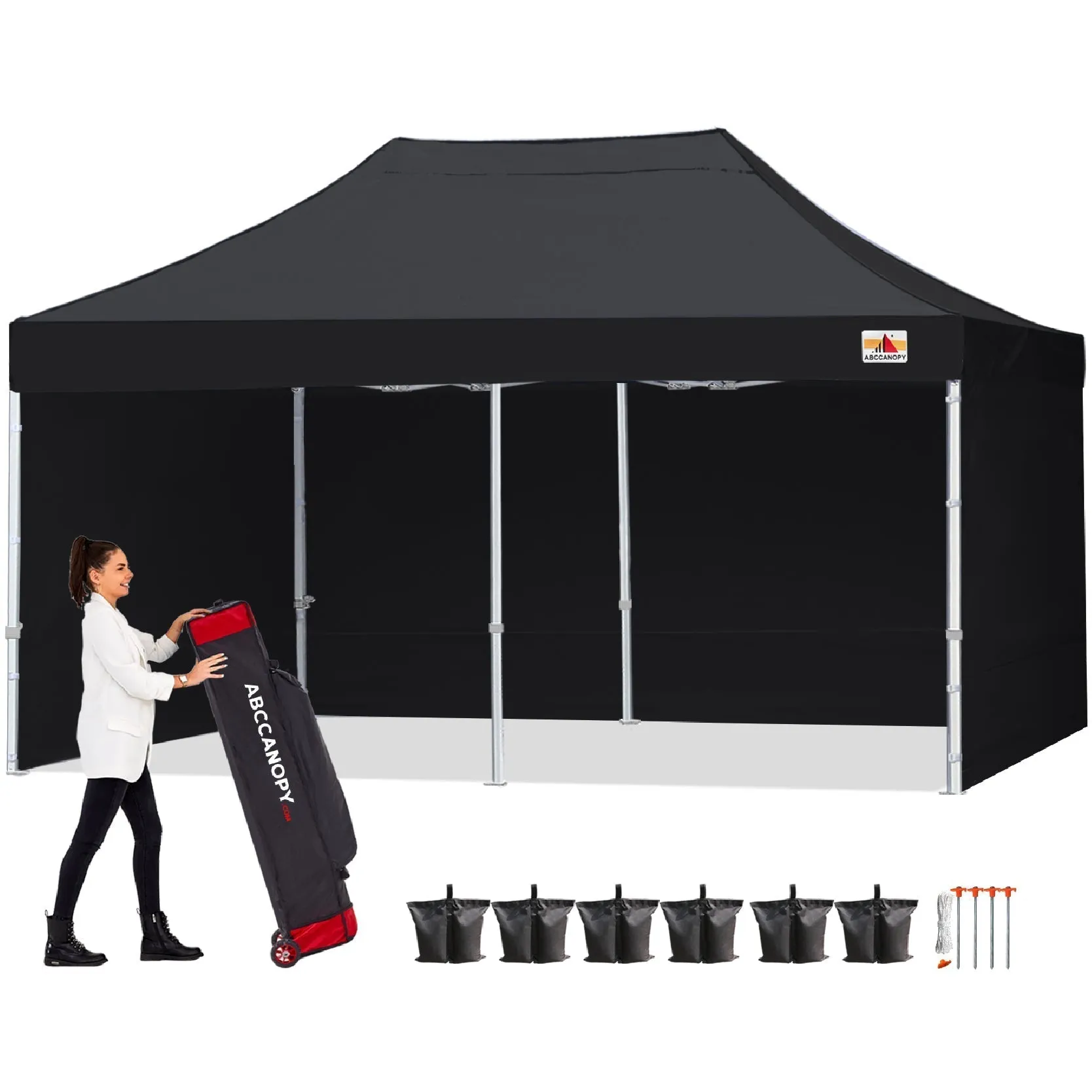 ABCCANOPY S1 Commercial Pop Up 8x8/8x12/8x16 Canopy Tent with Sidewalls