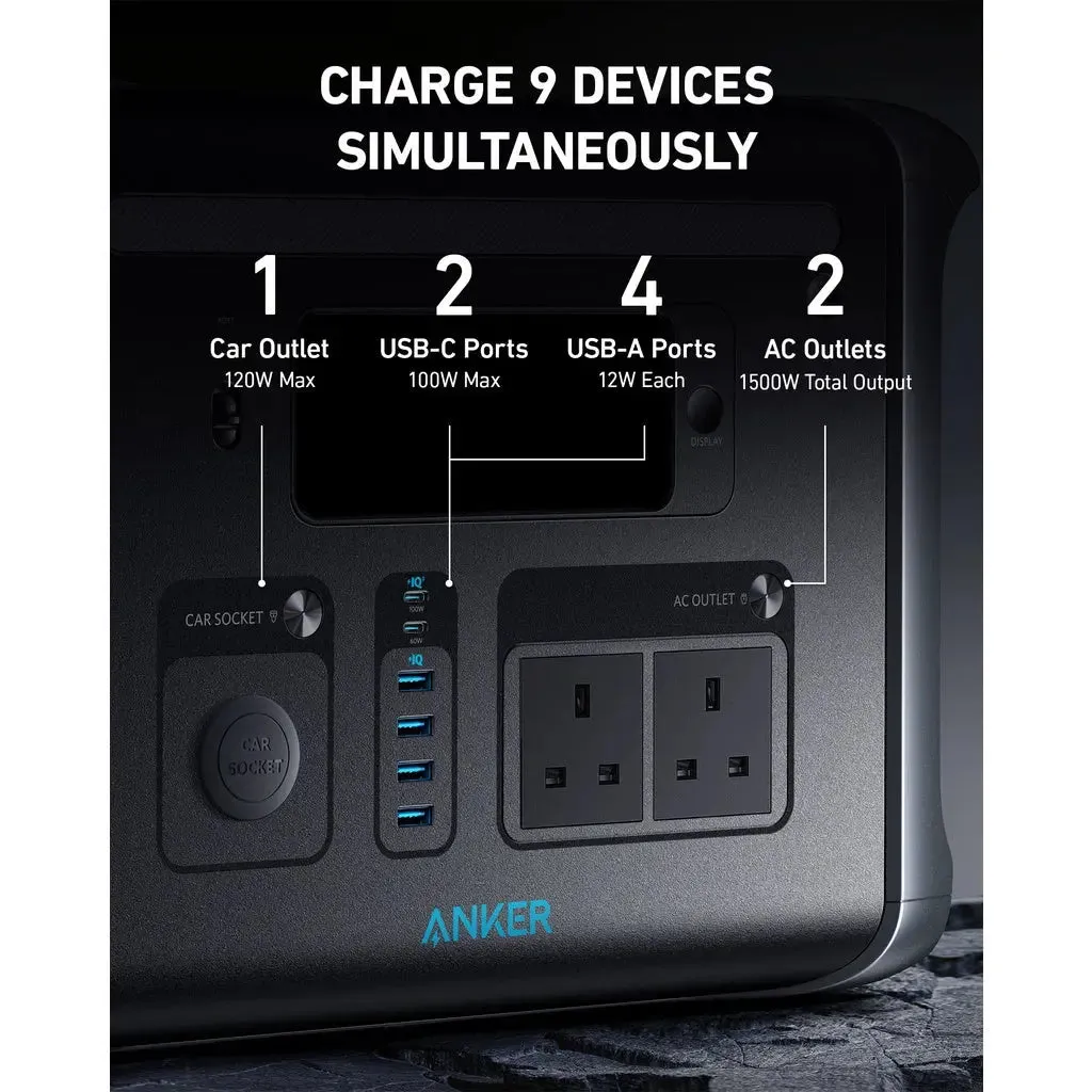 Anker Powerhouse 757 Portable Power Station, PowerHouse 1229Wh LiFePo4 Battery A1770