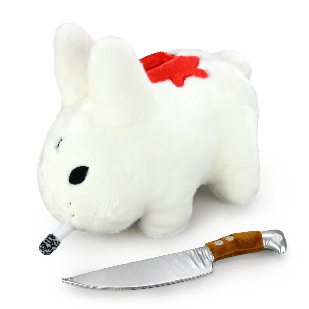 Backstab Smorkin Labbit 14" Plush by Frank Kozik - White Edition