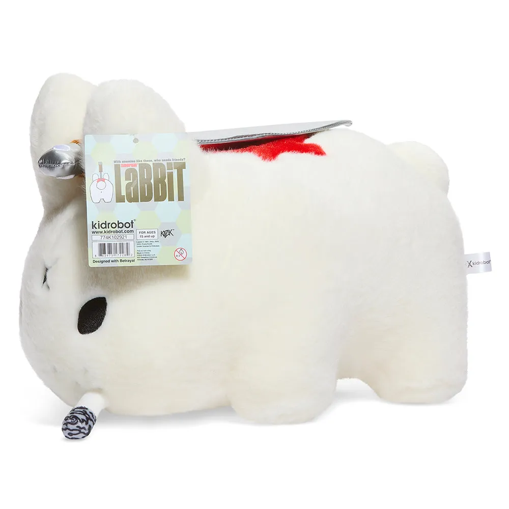 Backstab Smorkin Labbit 14" Plush by Frank Kozik - White Edition