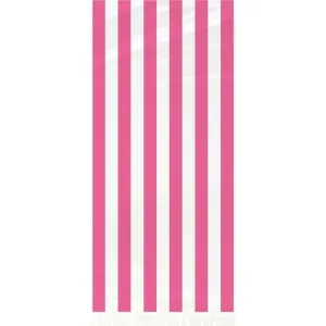 Cellophane Bags 20ct, Hot Pink Stripes