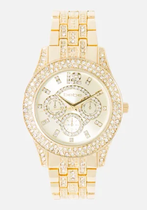 Champagne Dial Crystal Bezel Watch