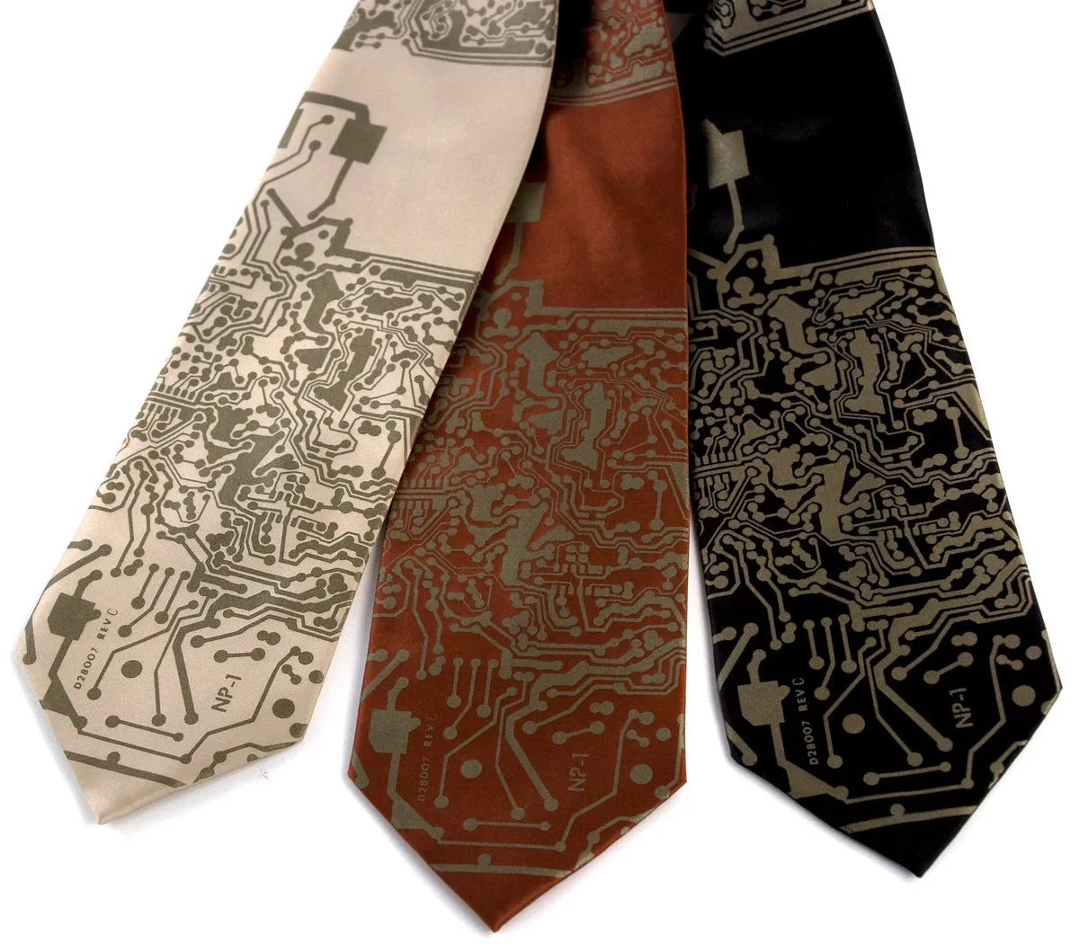 Circuit Board Print Necktie: Short Circuit Tie