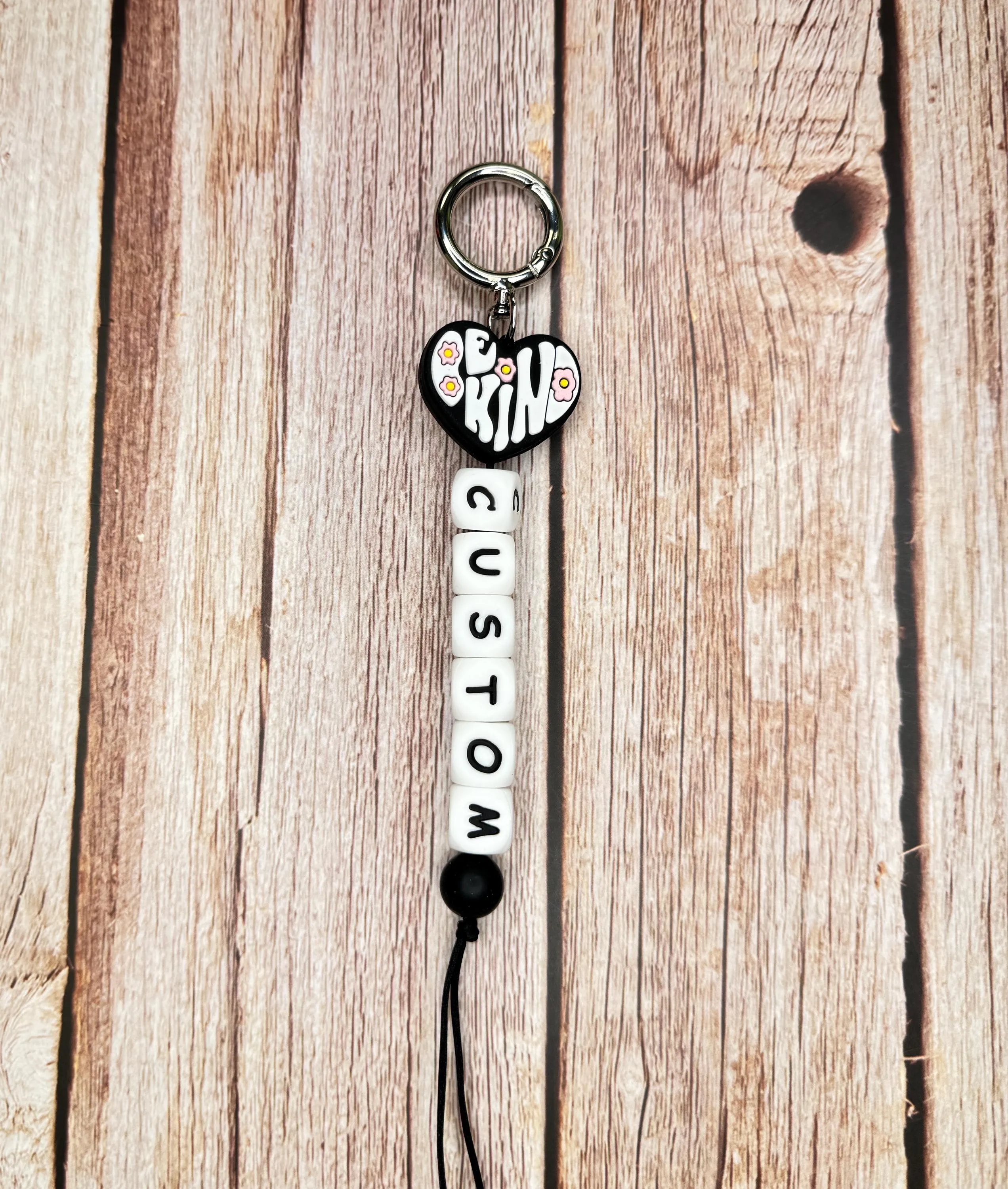 Customizable Be Kind Heart Keychain or Backpack Clip – A Little Reminder to Spread Kindness