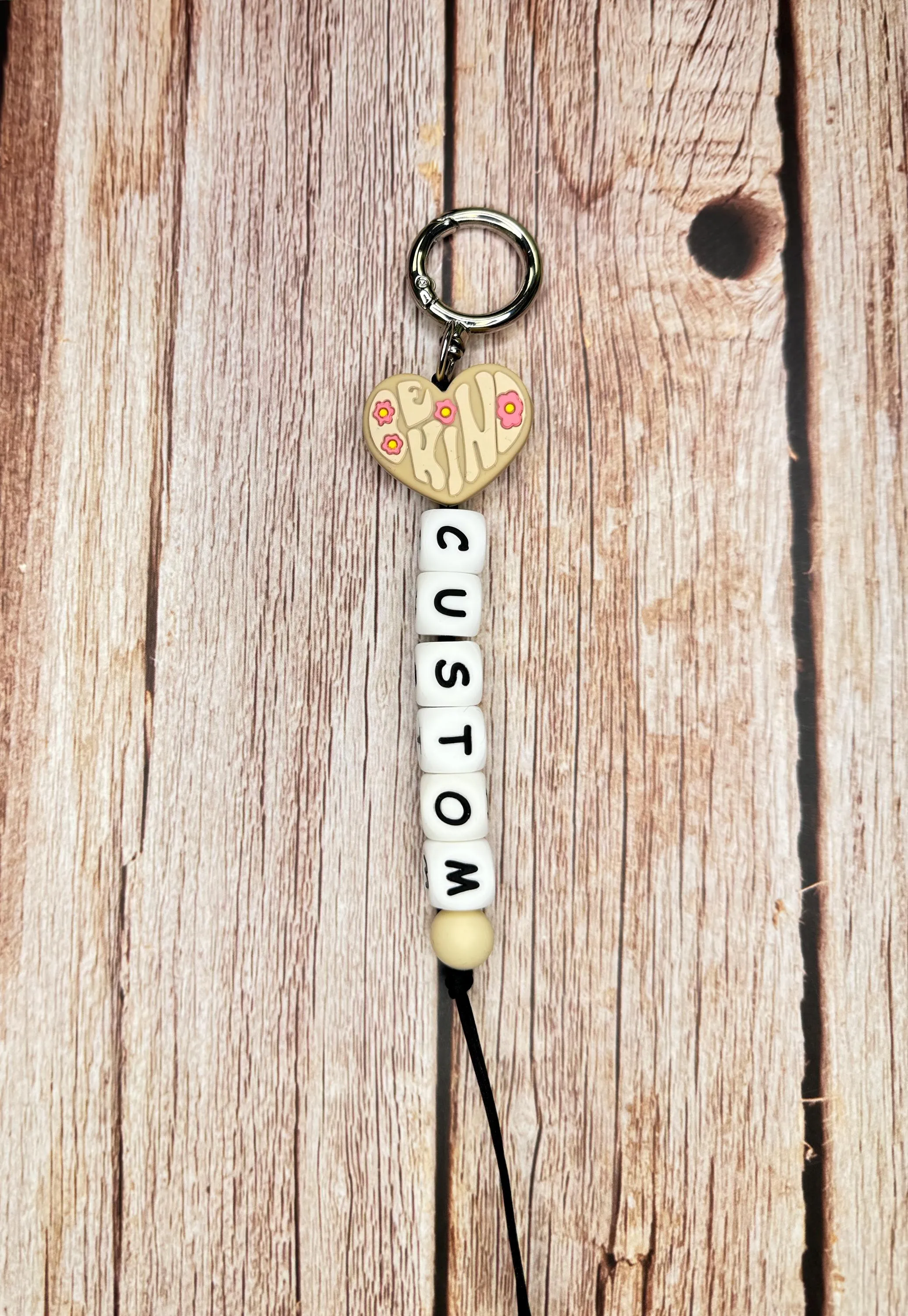 Customizable Be Kind Heart Keychain or Backpack Clip – A Little Reminder to Spread Kindness