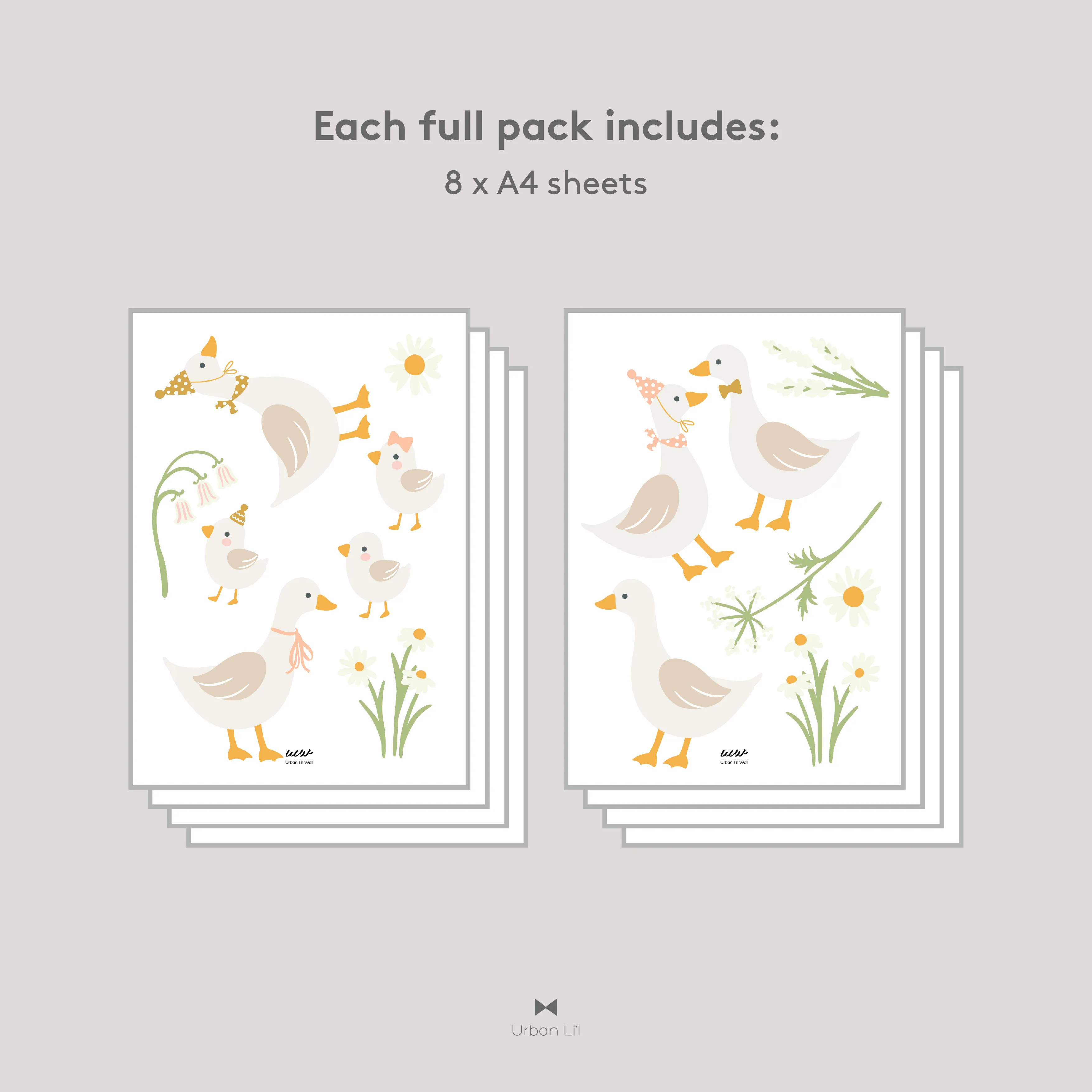 Duck Party Fabric Decal