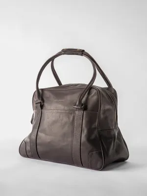 Egon Leather Weekender in Dark Chocolate