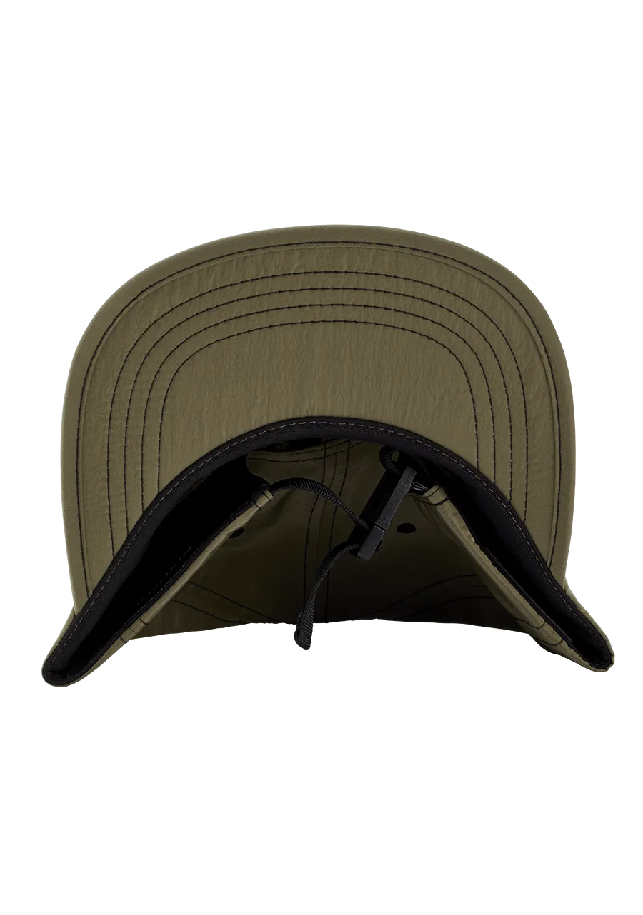 Flight Strapback Hat - Olive / White