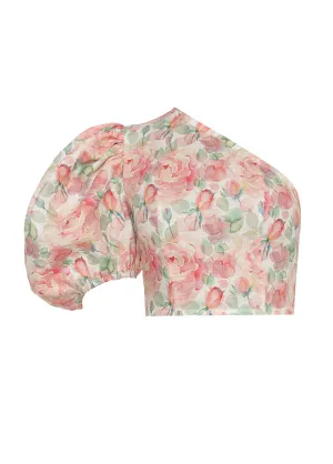 FLOWLIYA SINGLE SLEEVE  TOP