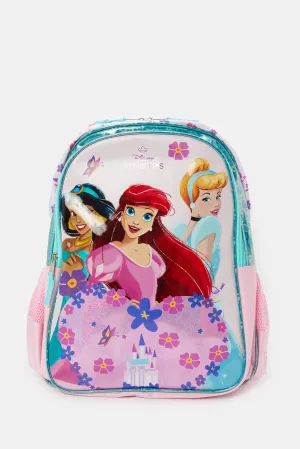 Girls Pink Princess Sweet In The Heart Print Backpack