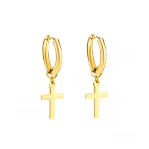 Gold Cross 18K Gold PVDEarrings