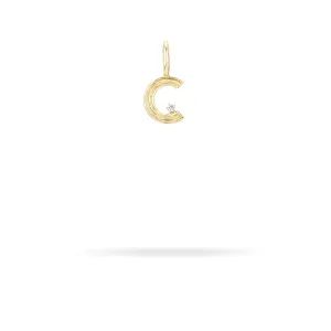 Groovy Diamond Initial Mini Bead Charm C