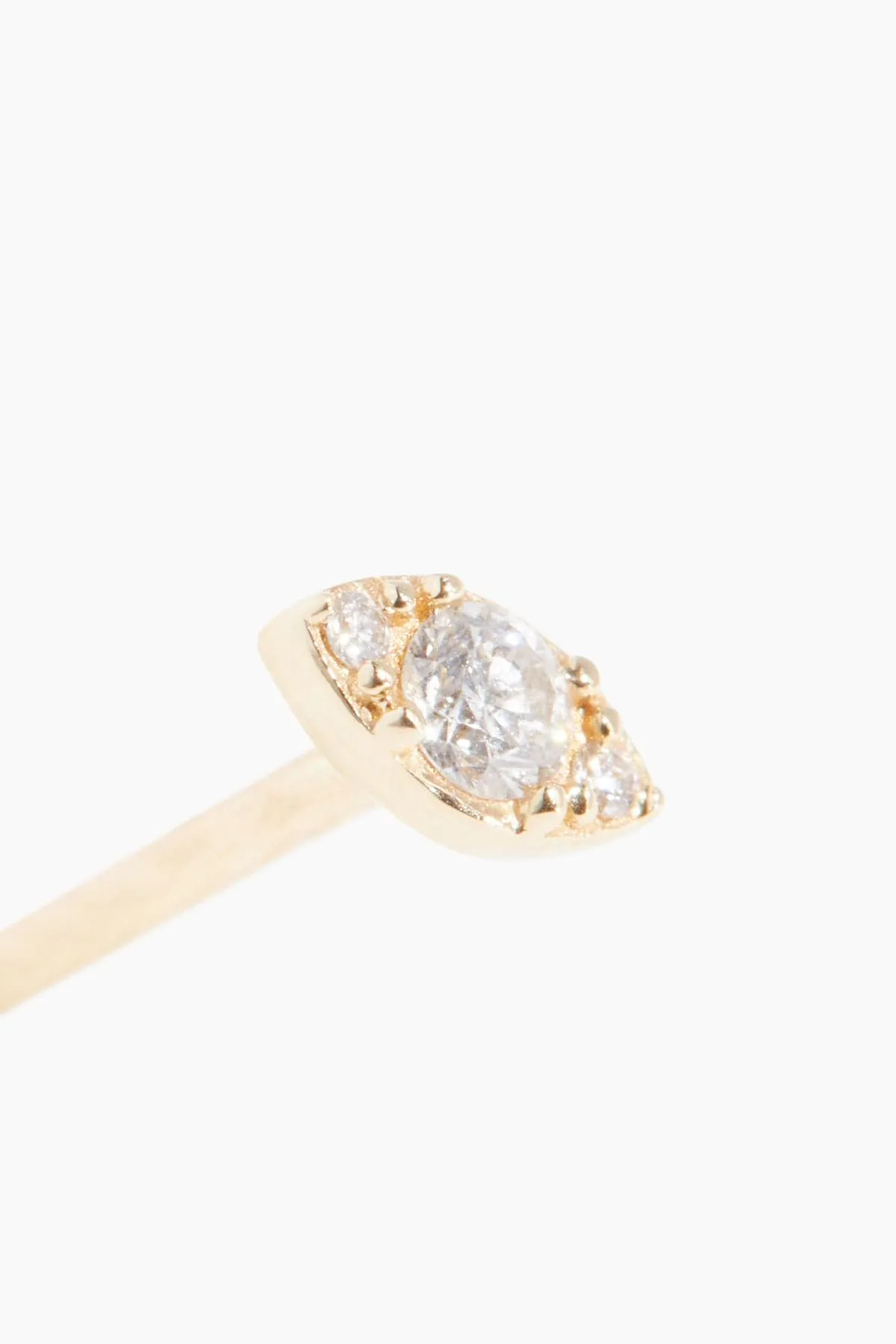 Illusion Marquise Single Stud in 14k Yellow Gold