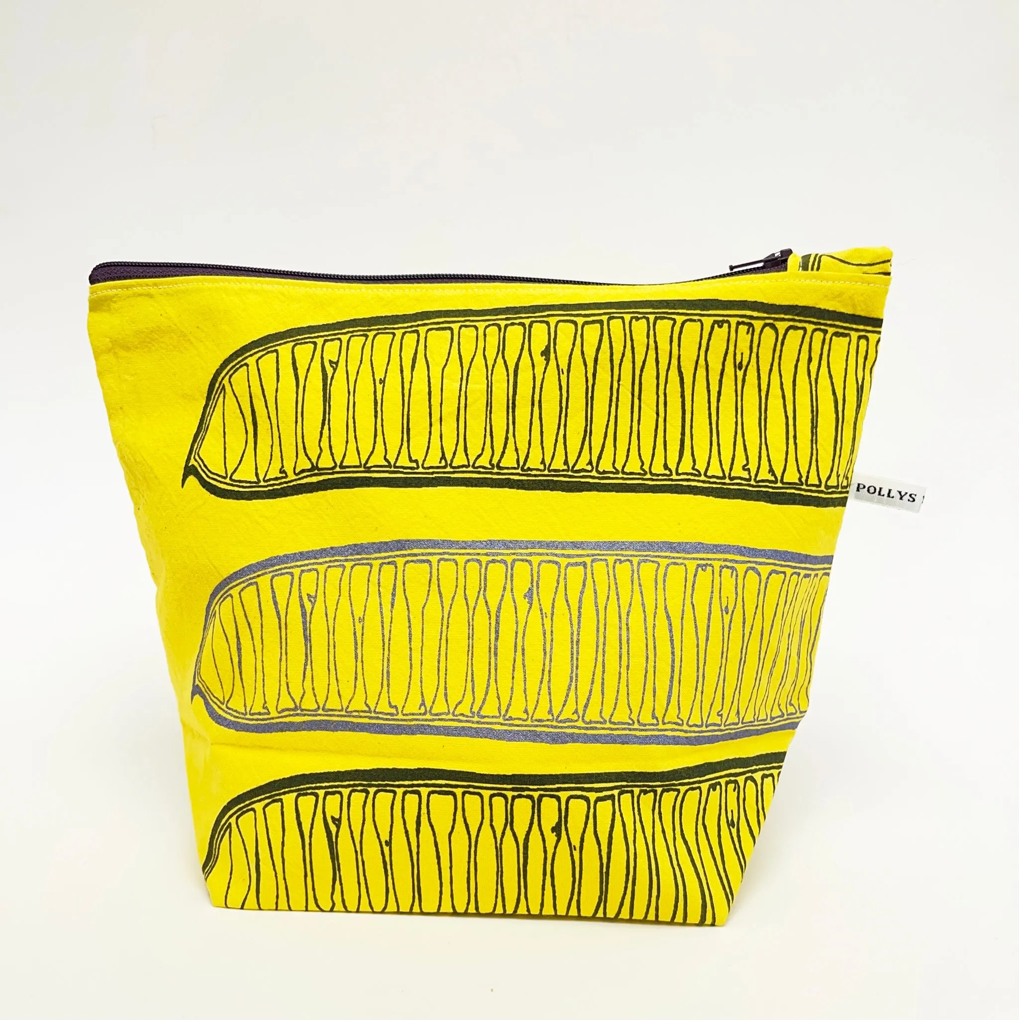 Large yellow cotton wash bag