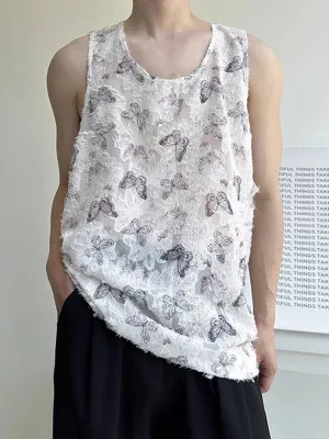 Mens Fashion Butterfly Print Sleeveless Tank SKUK70399