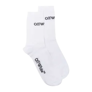 Off-White Logo-Jacquard Cotton Socks White/Black