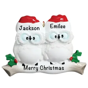 Owl Couple Christmas Ornament