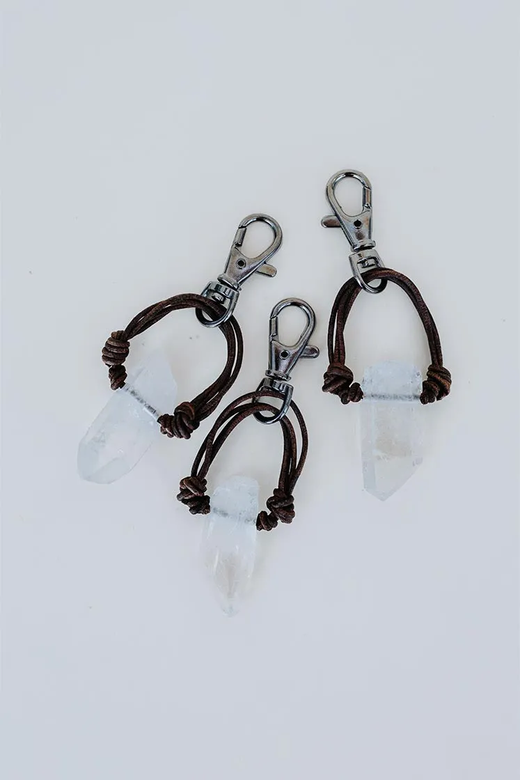 Quartz Crystal Keychain