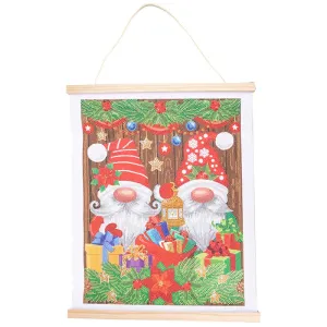 "Christmas Gnomes" Crystal Art Scroll Kit 35x45cm