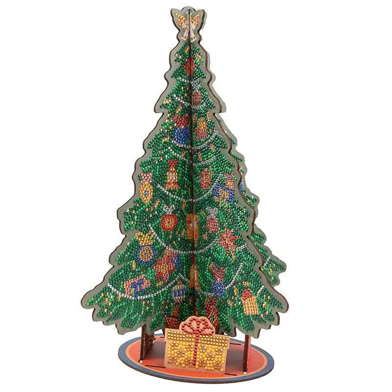 "Christmas Tree with Baubles" 3D Crystal Art