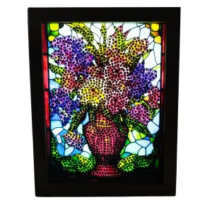 "Floral Bouquet" Crystal Art Small LED Frame