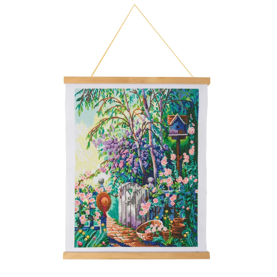 "Garden Scroll" Crystal Art Scroll Kit 35x45cm