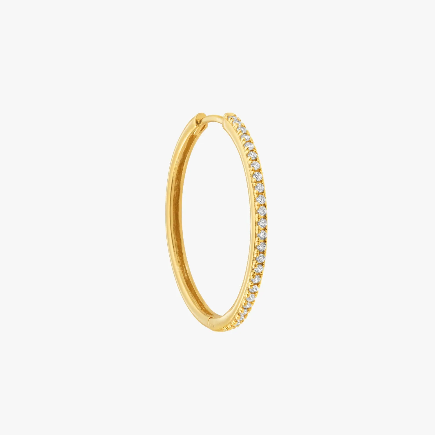 (Single) Pave Big Hoop