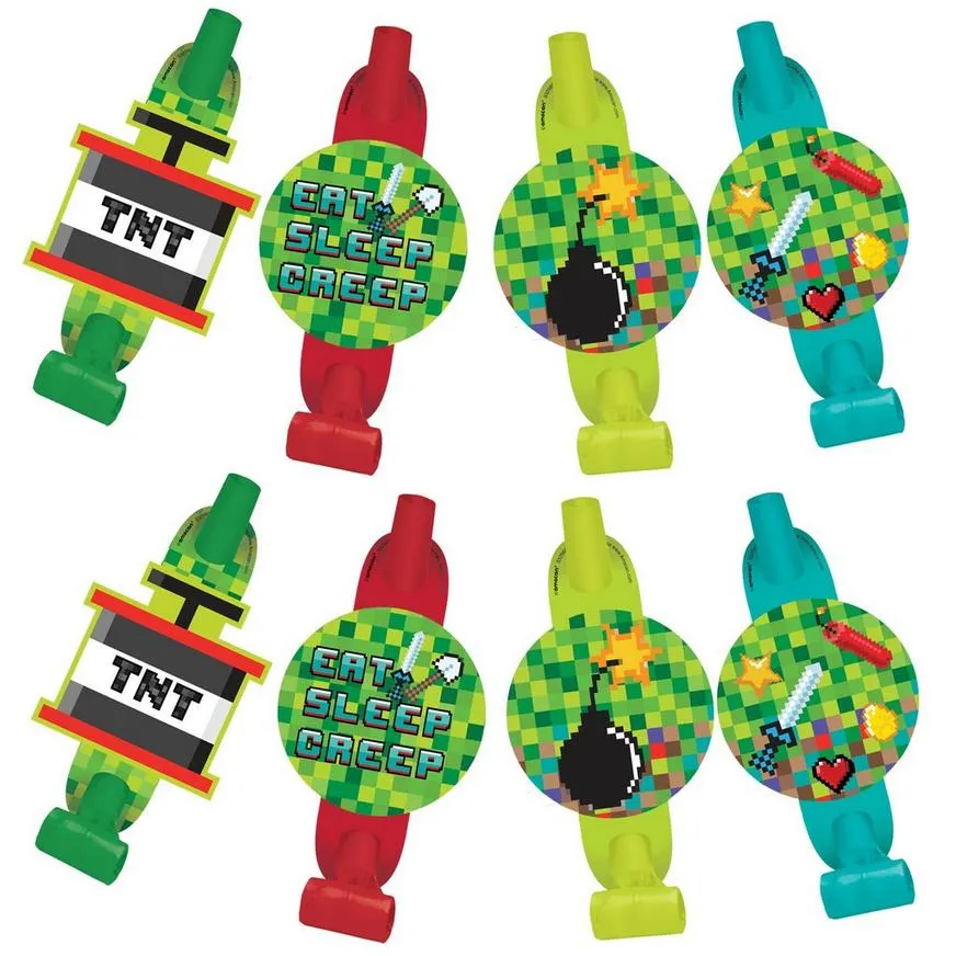 TNT Minecraft Pixel Party Blowouts 5" | 8ct